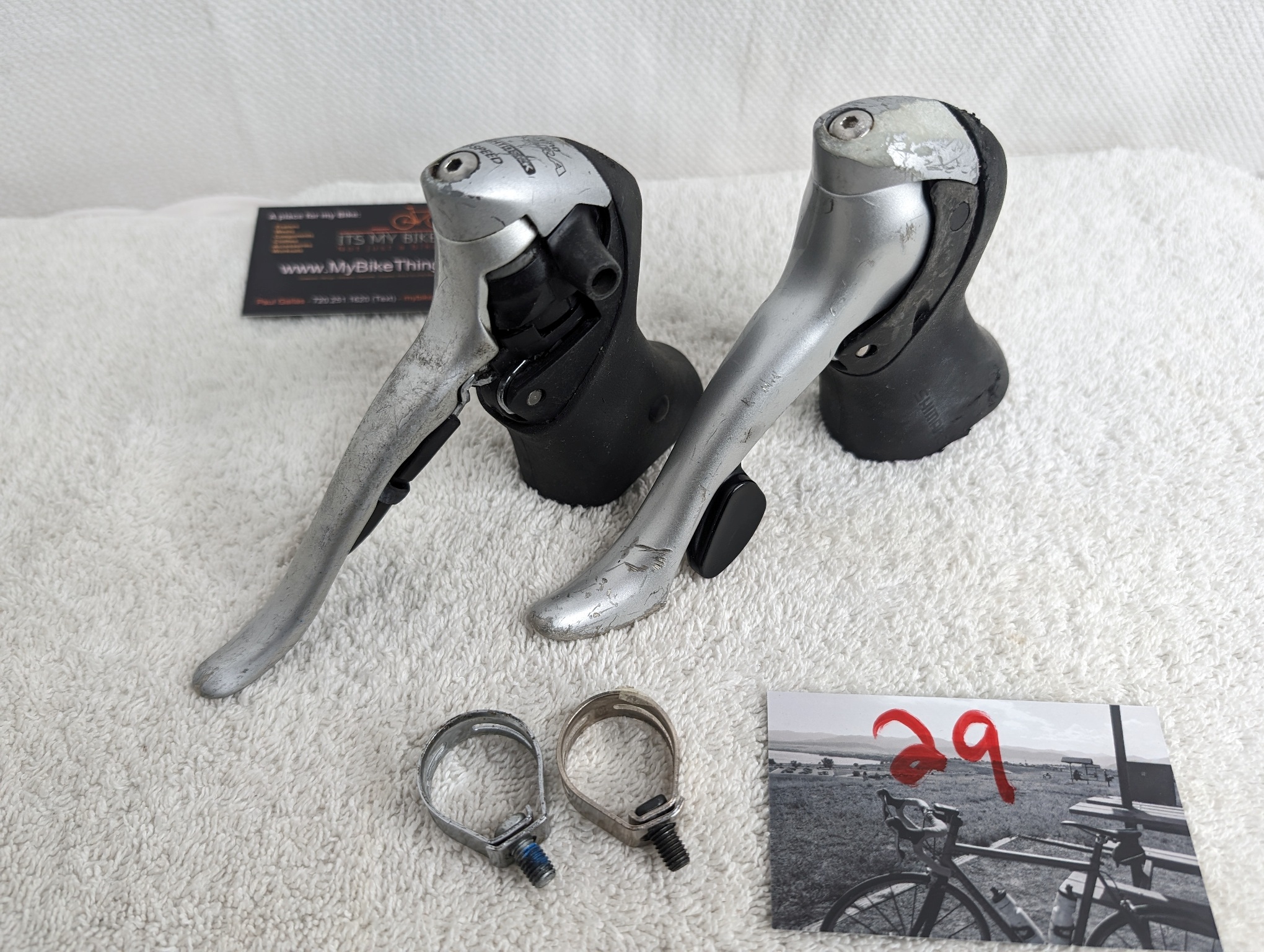 Shimano Tiagra ST 4400 Shiter Set Levers Hoods Clamps 9 Speed Double Triple My Bike Thing