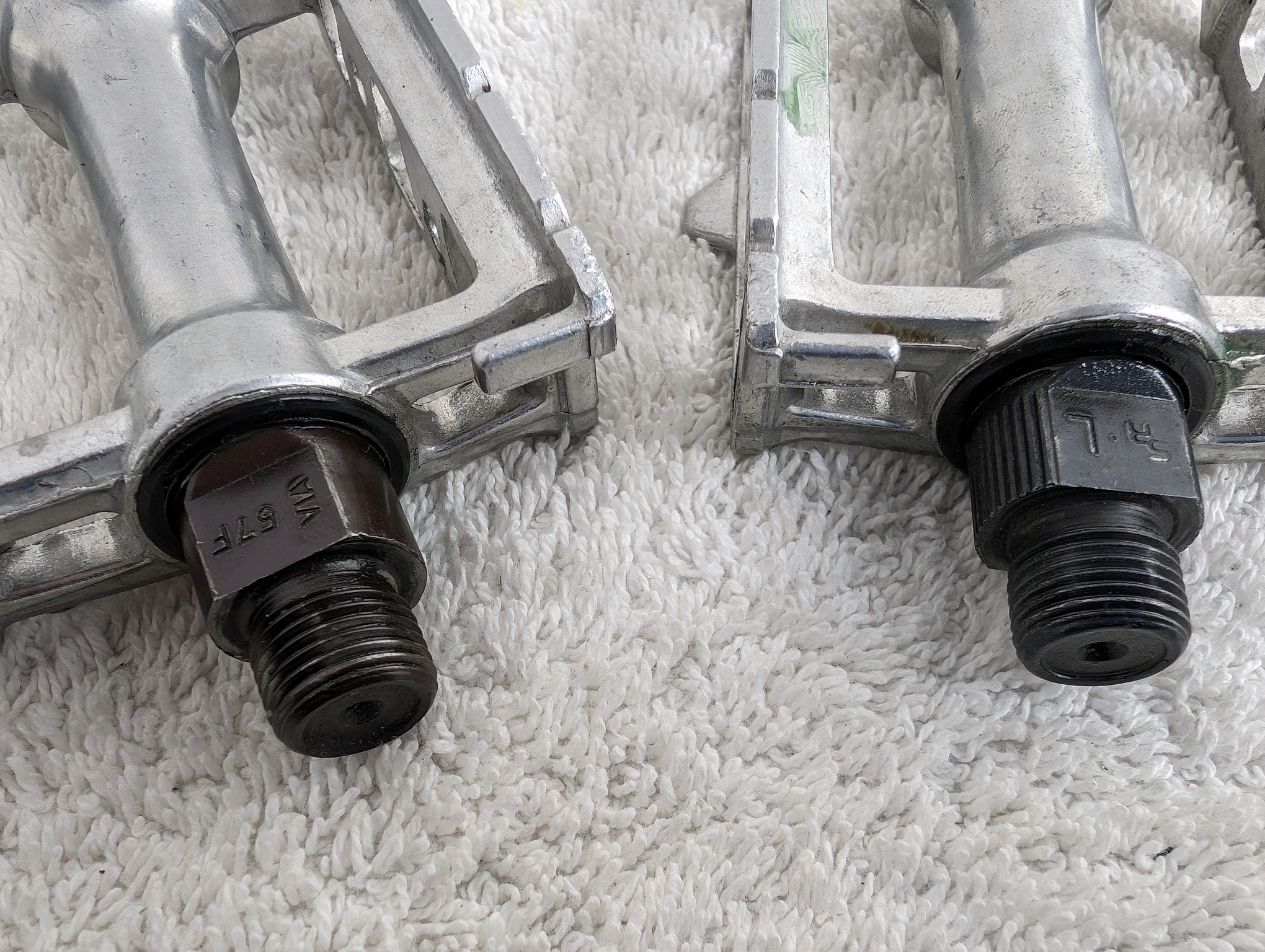 SAKAE RINGYO SP150 PEDALS SR SILVER ALLOY PEDALE VELO VINTAGE