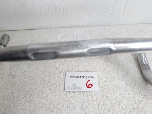 NOS Aluminum Ergo Handlebars | 44cm | 25.8mm Clamp | 133 drop | 115 reach - Image 2