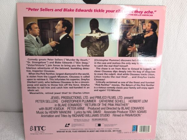 THE RETURN OF THE PINK PANTHER (1975) Peter Sellers LaserDisc - Digital Sound - NM/NM - Image 3