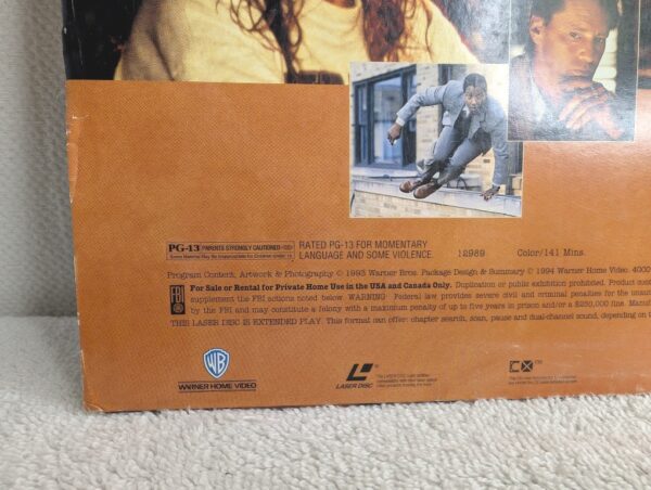 THE PELICAN BRIEF (1993) Julia Roberts LaserDisc - Widescreen Edition - VG+/G - Image 3