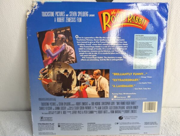 WHO FRAMED ROGER RABBIT (1988) Bob Hoskins LaserDisc - Standard Edition - NM/P - Image 4