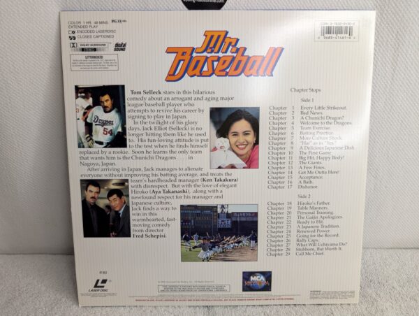 MR. BASEBALL (1992) Tom Selleck LaserDisc - Letterboxed Edition (M/M) - Image 4