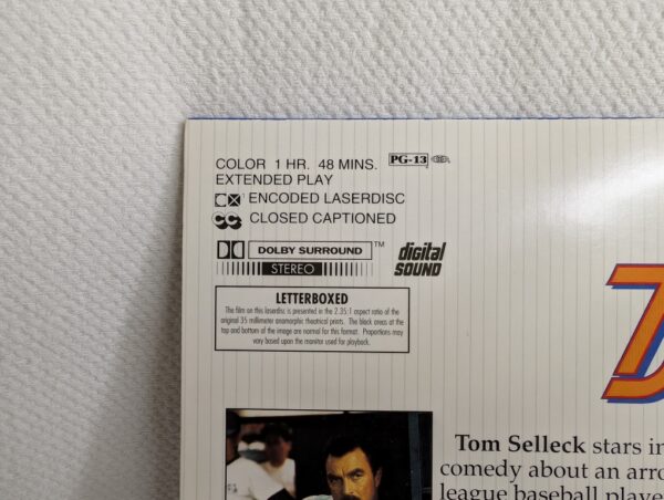 MR. BASEBALL (1992) Tom Selleck LaserDisc - Letterboxed Edition (M/M) - Image 2