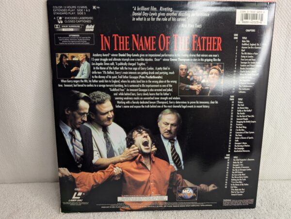 IN THE NAME OF THE FATHER (1993) Daniel Day-Lewis LaserDisc | Dolby Surround Letterbox Edition (M/VG+) - Image 5