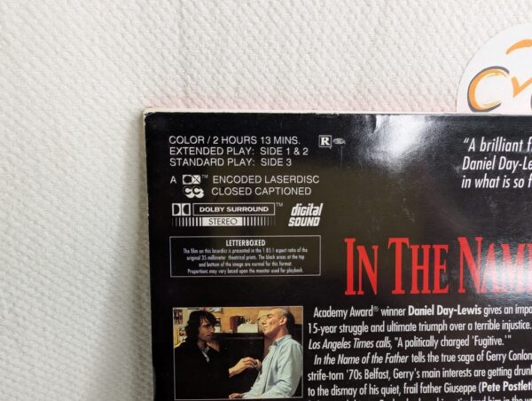 IN THE NAME OF THE FATHER (1993) Daniel Day-Lewis LaserDisc | Dolby Surround Letterbox Edition (M/VG+) - Image 3