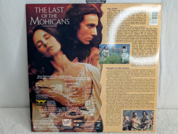 THE LAST OF THE MOHICANS (1992) Daniel Day-Lewis LaserDisc | Special Widescreen Edition (M/VG+) - Image 5