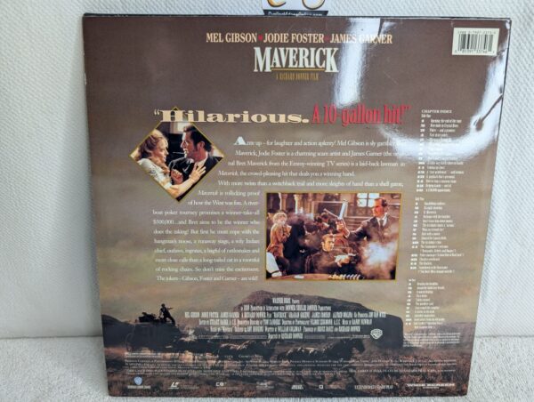 MAVERICK (1994) Mel Gibson LaserDisc - Widescreen Edition -(NM / VG+) - Image 4