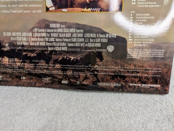 MAVERICK (1994) Mel Gibson LaserDisc - Widescreen Edition -(NM / VG+) - Image 2