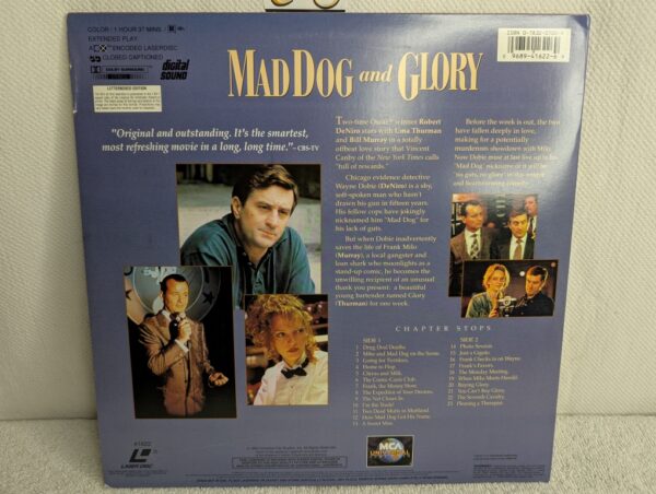 MAD DOG AND GLORY (1993) Robert De Niro LaserDisc | Letterboxed Edition (M/VG+) - Image 4