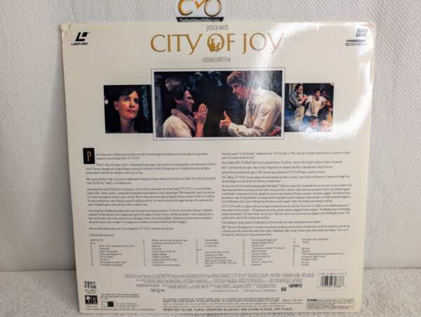 CITY OF JOY (1992) Patrick Swayze LaserDisc | Deluxe Widescreen Edition (M/VG+) - Image 4