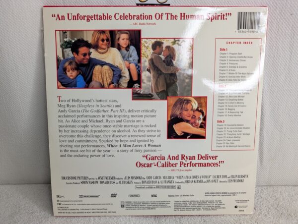 WHEN A MAN LOVES A WOMAN (1994) Andy Garcia/Meg Ryan LaserDisc | Letterbox Edition (M/VG+) - Image 4