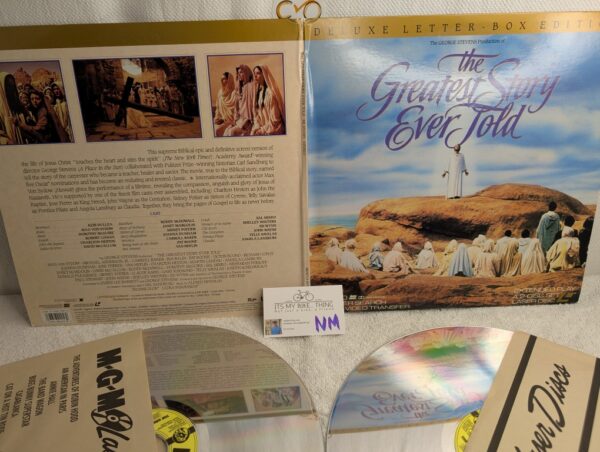 The Greatest Story Ever Told (1965) Max von Sydow LaserDisc | Deluxe Letter-Box Edition (NM/VG)