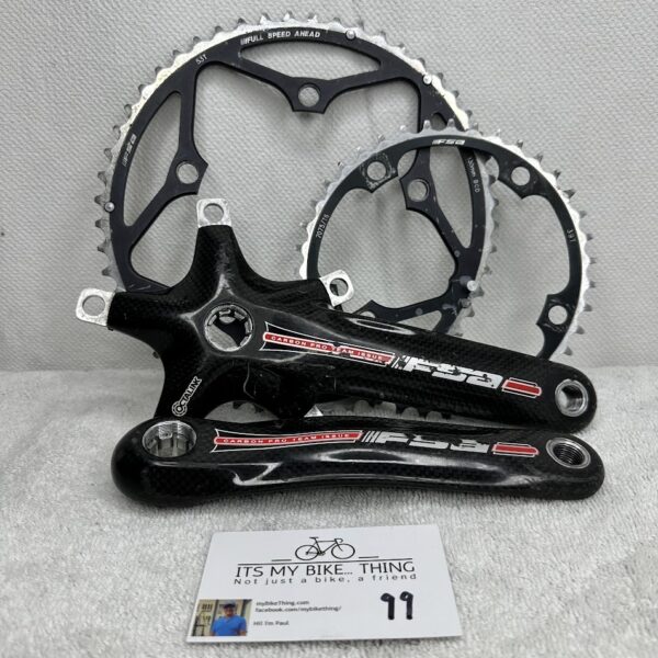 FSA Carbon Pro Team Issue Crankset | Carbon Fiber | Double 53/39T | 175mm
