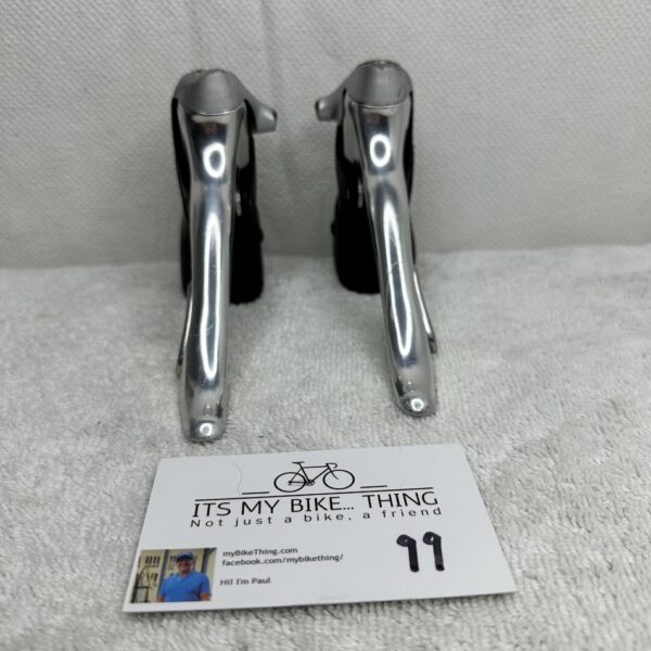 Shimano Dura-Ace ST-7700 Brake Levers/Shifters | 9 Speed, Double | Silver Black - Image 7