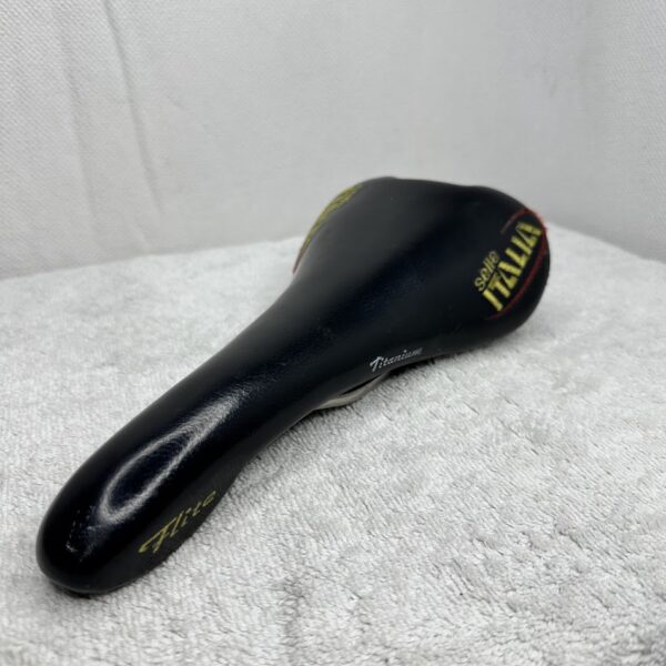 Selle Italia Flite Titanium Saddle | Carbon Fiber | Black Leather | Excellent - Image 6