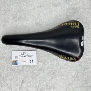 Selle Italia Flite Titanium Saddle | Carbon Fiber | Black Leather | Excellent