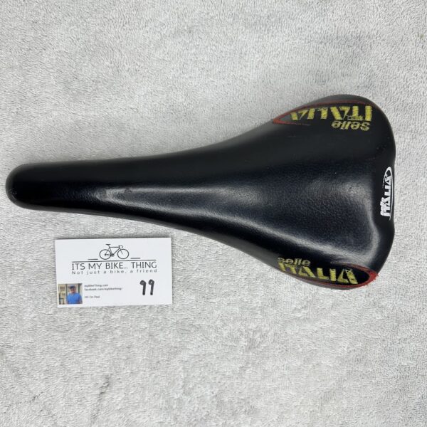 Selle Italia Flite Titanium Saddle | Carbon Fiber | Black Leather | Excellent