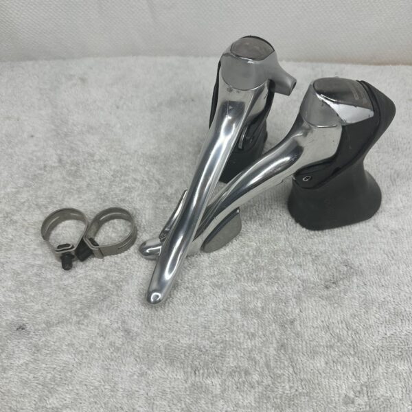 Shimano Dura-Ace ST-7700 Brake Levers/Shifters | 9 Speed, Double | Silver Black - Image 2