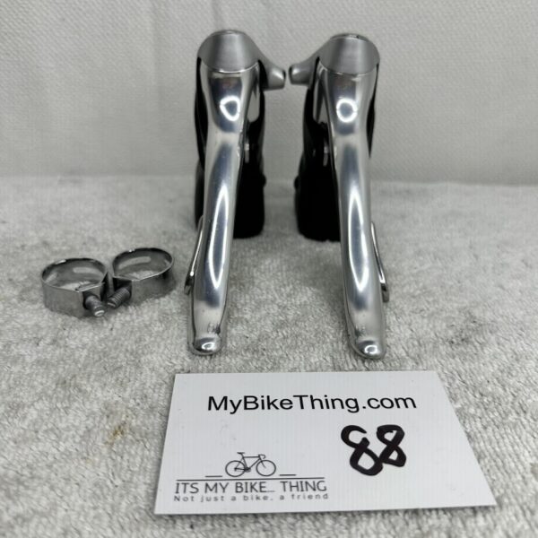 Shimano Dura-Ace ST-7700 Brake Levers/Shifters | 9 Speed, Double | Silver Black