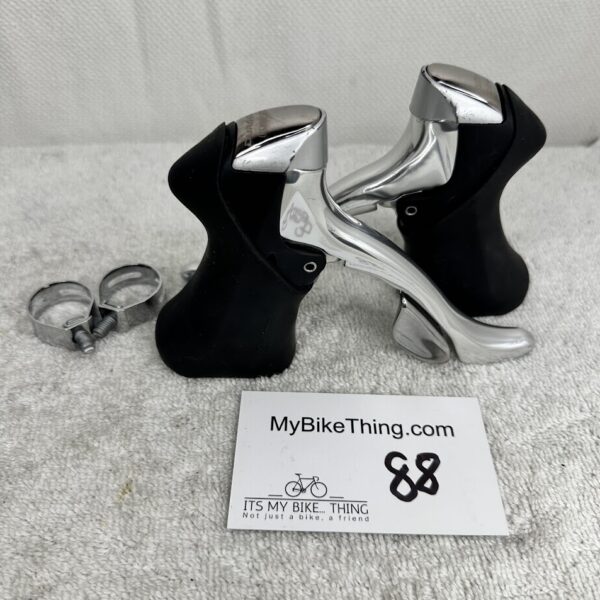 Shimano Dura-Ace ST-7700 Brake Levers/Shifters | 9 Speed, Double | Silver Black - Image 4
