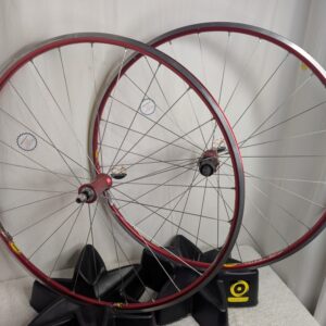 Mavic Helium Wheelset | 700c | 8-9-10 Speed Shimano | 26/28 Spoke | Ruby Red