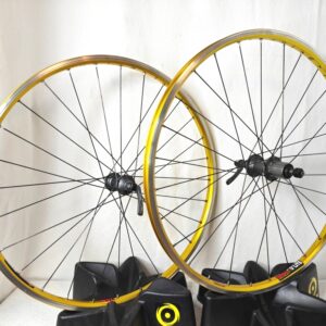 Klein Sun 0° Lite Gold MTB Wheelset | 26" XTR M950 Ti Freehub 28H Rim Brake MINT