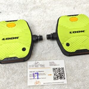 LOOK Geo City Grip Platform Pedals Vibram Activ Grip Lime 9/16 Excellent
